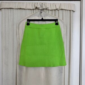 High-Waisted Lime Green Mini Skirt Size Medium